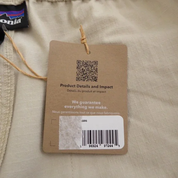 Patagonia Mens Nomader Jogger Pants Pelican Beige Elastic Waist Drawstring XXL